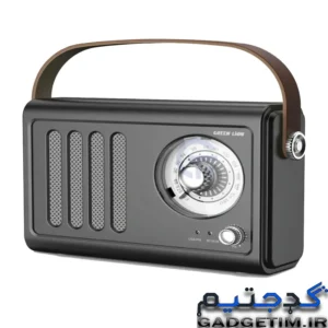 VINTAGE radio speaker green lion