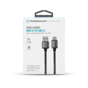 Powerology ZINCO Series USB-A to USB-C